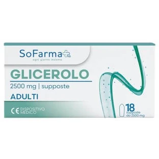 Glicerol supositorios adultos 2250 mg 18 unidades sofarmapiu'