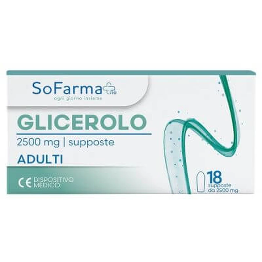 Glicerol supositorios adultos 2250 mg 18 unidades sofarmapiu'