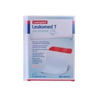 Leukomed t plus huidgevoelig transparant mpermeabel postoperatief verband met siliconen kleefmassa 8x10cm 5 stuks