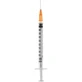 Extrafijne insulinespuit 1ml 100 ui verwijderbare naald 25 gauge 0,5x16 mm 1 stuk