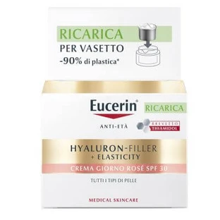 Eucerin hyaluron-filler + elasticity crema de día rosa' spf30 recambio 50 ml