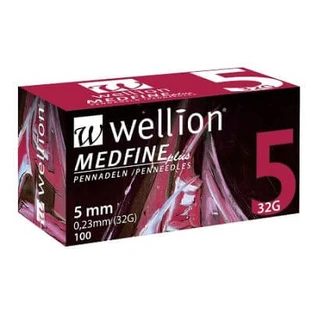 Insulin-Pen-Nadel wellion medfine plus 5 32 gauge Länge 5 mm 100 Stück