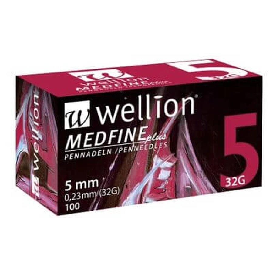 Insulin-Pen-Nadel wellion medfine plus 5 32 gauge Länge 5 mm 100 Stück