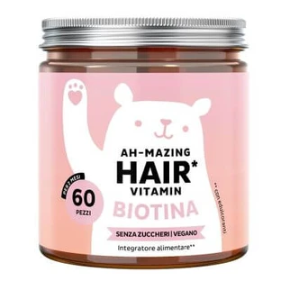 Osos con beneficios ah-mazing vitaminas para el cabello con biotina 60 gominolas sin azúcar con edulcorantes