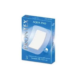 Gaze comprimée prontex aqua pad 10x12,5 cm 3 pièces
