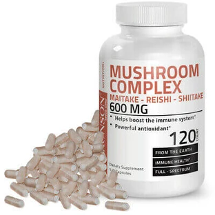 Complejo de Setas Maitake-Reishi-Shiitake, 60 cápsulas, Laboratorios Bronson