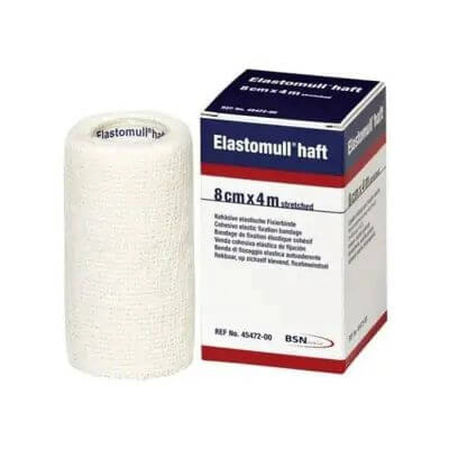 Self-adhesive elastic bandage elastomull haft blue 8x400 cm