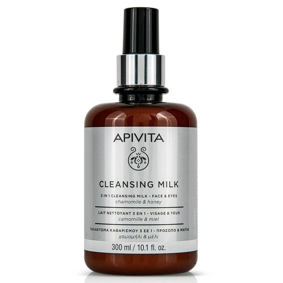Apivita Reinigingsmelk 3 in 1 voor gezicht & ogen met kamille & melisse 300ml