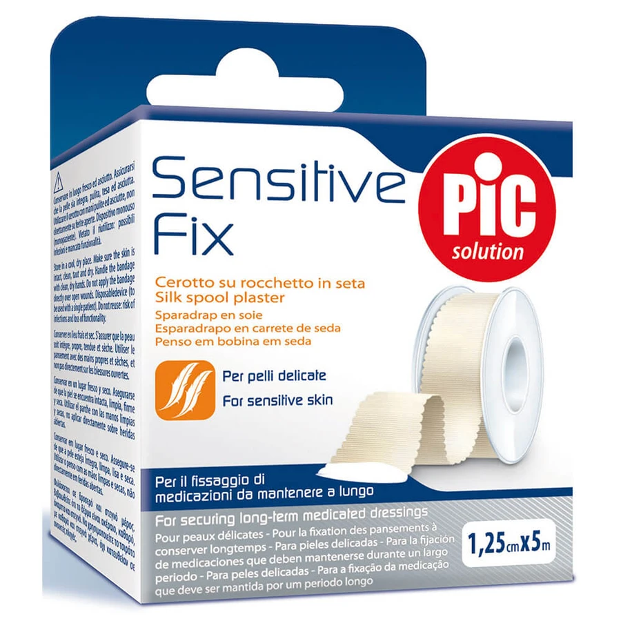 Cinta autoadhesiva Pic Sensitive Fix Silk 1,25cm x 5m