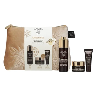Apivita Promo Pack Queen Bee Total Anti-Aging & Contour Lifting Serum 30ml con GRATIS Light Texture Cream 15ml & Eye Cream 5ml