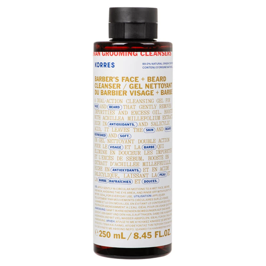 Korres Athenian Grooming Barber's Gezicht & Baard Reiniger 250ml