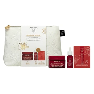 Apivita Promo Pack Beevine Elixir Anti-Falten-Creme für Firming & Lifting Rich Texture 50ml mit FREE Serum 10ml & Eye & Lip Cream 1,5ml