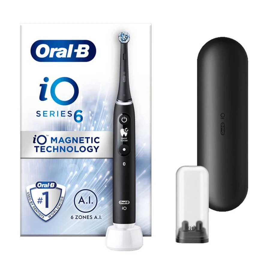 Oral B iO6 Elektrische Zahnbürste Schwarz Lava
