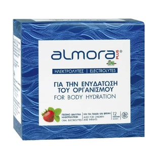 Almora Plus Drinking Electrolyte Solution Strawberry flavoured 12sach x 4gr