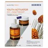 Korres Promo Pakket Zwarte Den Primus Primus Booster Jeugd Activerend Serum 30ml & GRATIS Nacht Jeugdcrème voor Rimpels Verzachten + Elasticiteit 15ml
