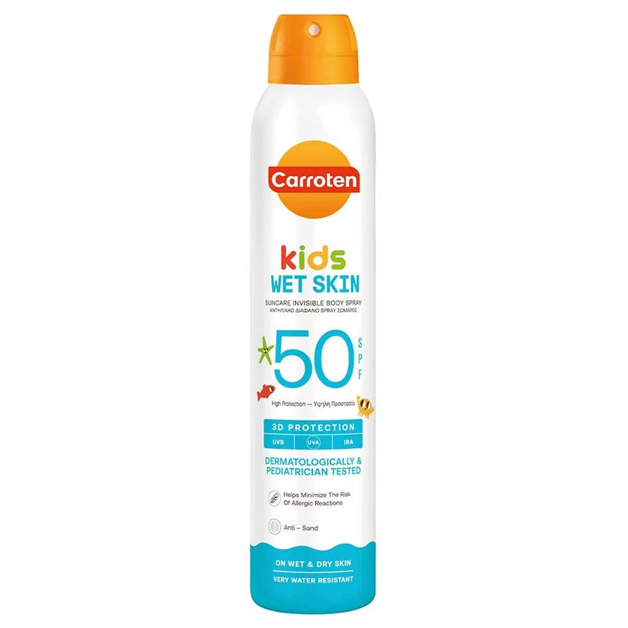 Carroten Kids Wet Skin Suncare Invisible Body Spray 3D Protection SPF50 200ml