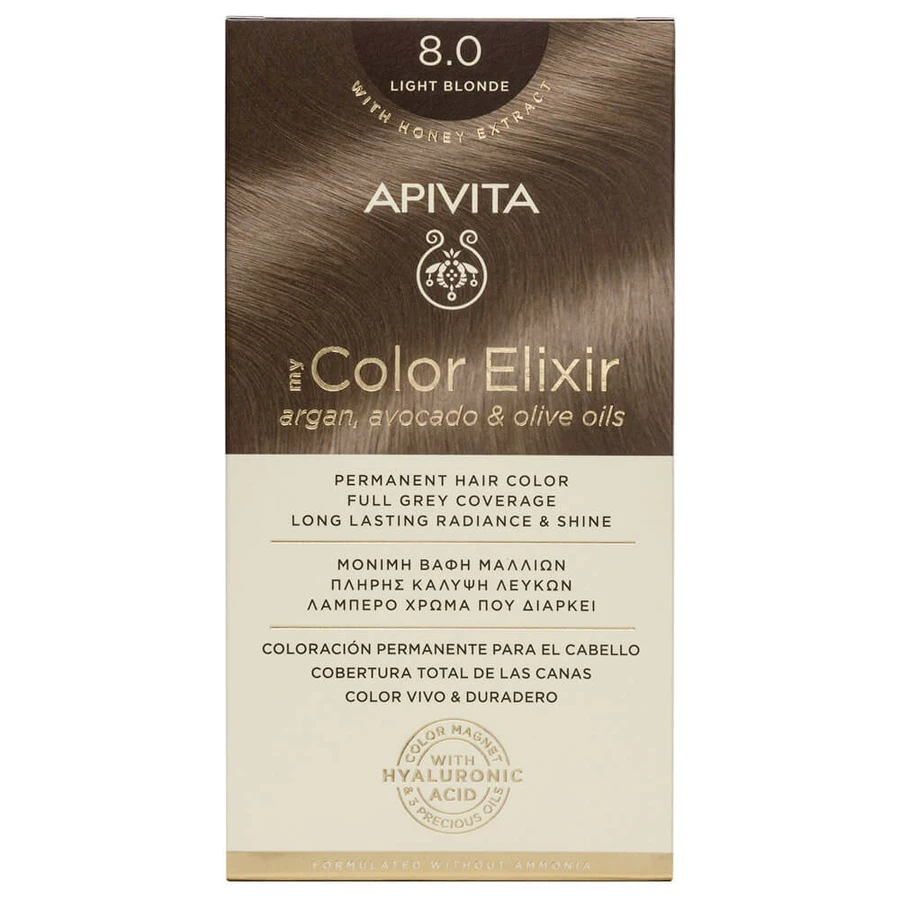 Apivita My Color Elixir Permanent Hair Color N8.0 Light blonde