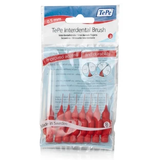 TePe Intermediate Brushes XX-Fine 0,5 mm Red 8pcs