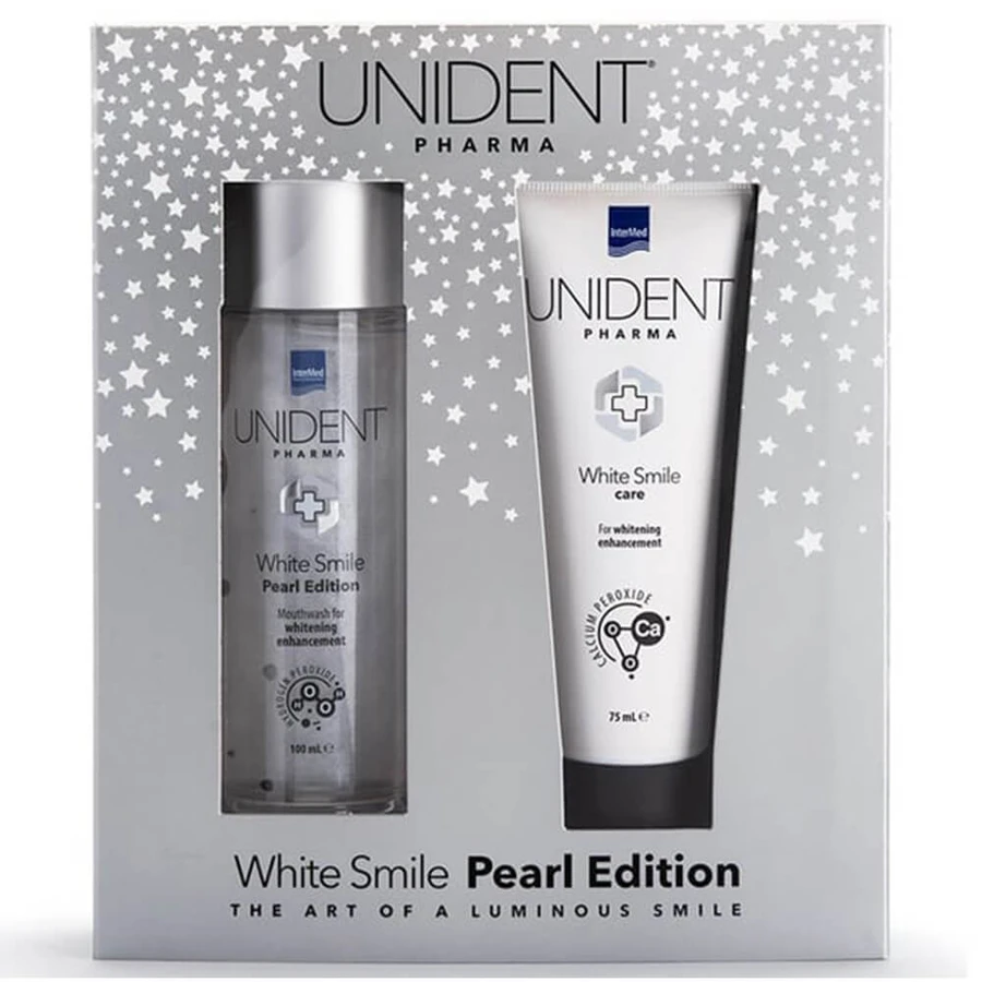 Intermed Unident Promo Pack White Smile Care Toothpaste 75ml & White Smile Pearl Edition Mouthwash 100ml