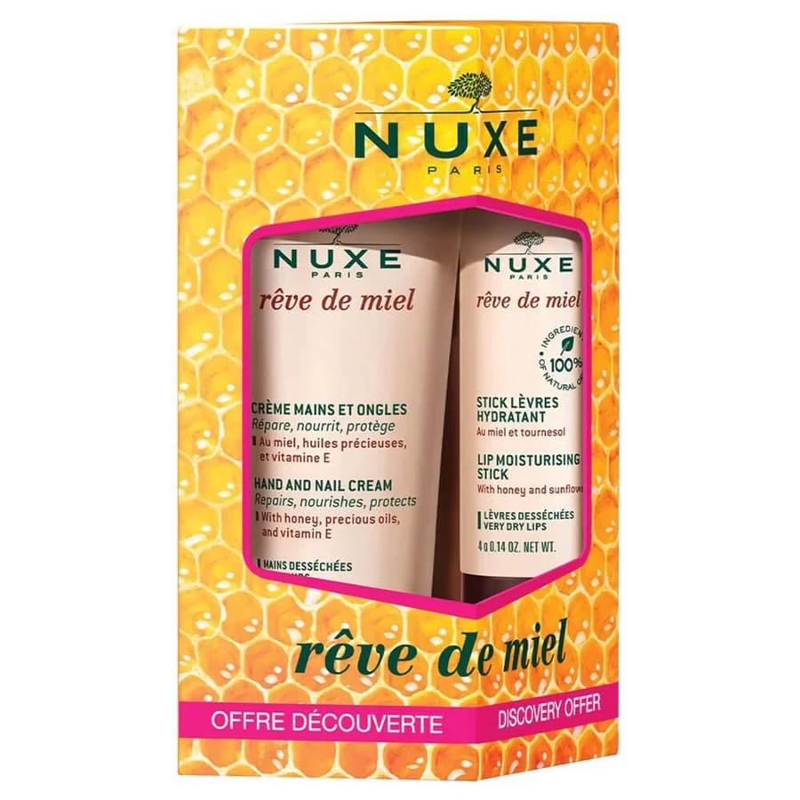 Nuxe Promo Pack Reve De Miel Hydraterende Verzorgingsset met Lippenbalsem 4g & Handcrème 50ml