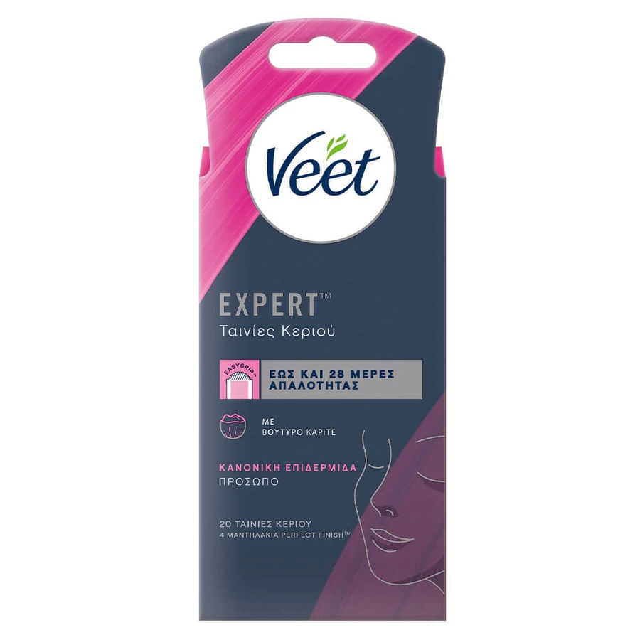 Veet Expert Tiras de Cera para Cara Piel Normal 20pcs