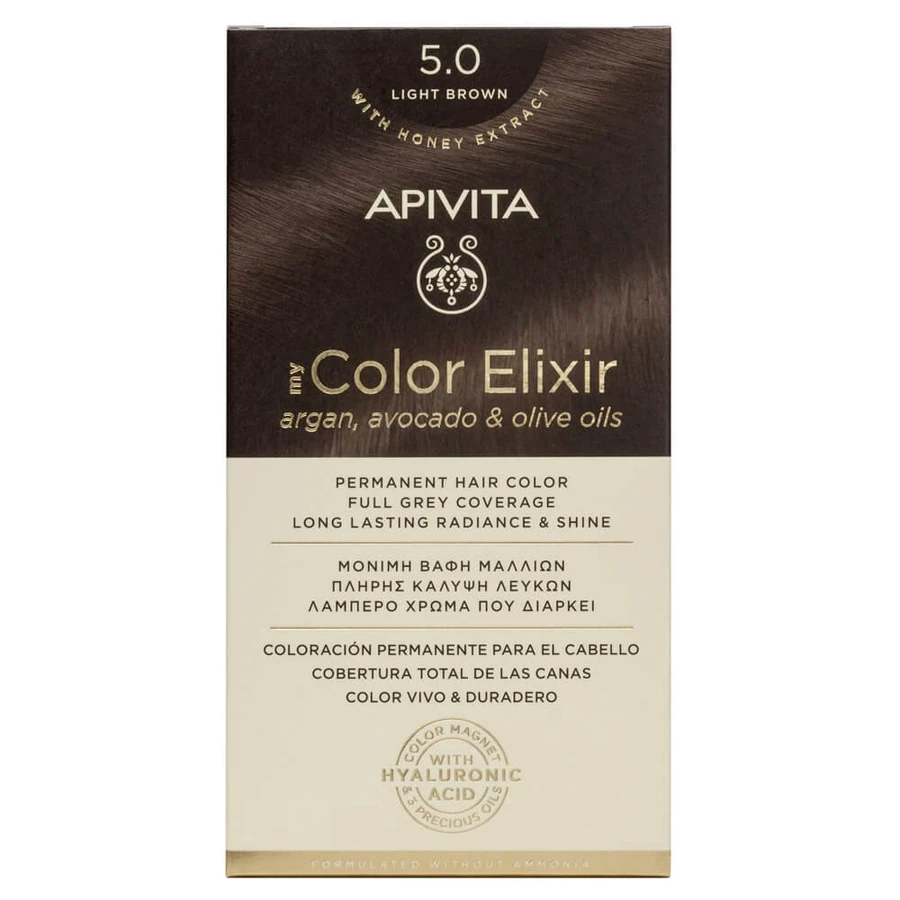 Apivita My Color Elixir Dauerhafte Haarfarbe N5.0 Hellbraun