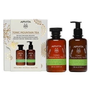 Apivita Promo Pack Gel de Ducha Tónico Té de Montaña 250ml & Leche Corporal Hidratante 200ml