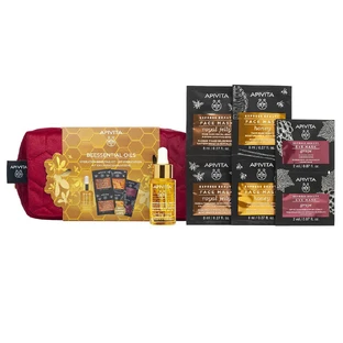 Apivita Promo Pack Beessential Oils Aceite de Día Fortalecedor e Hidratante 15ml & GRATIS Mascarilla Facial Miel 2x8ml, Mascarilla Facial Jalea Real 2x8ml & Mascarilla Ojos Uva2x8ml