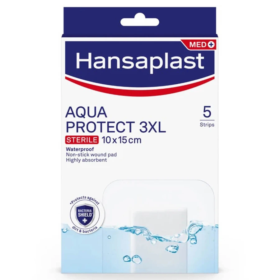 Hansaplast Aqua Protect 3XL Steriele Pads 10x15cm 5st