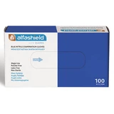 Alfashield Guanti da esame monouso in nitrile senza polvere blu 100 pz.