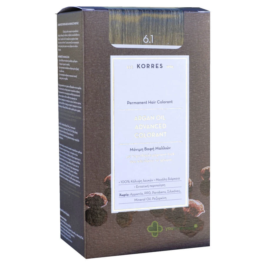 Korres Argan Oil Advanced Colorant N 6.1 Dark Blonde Sandre