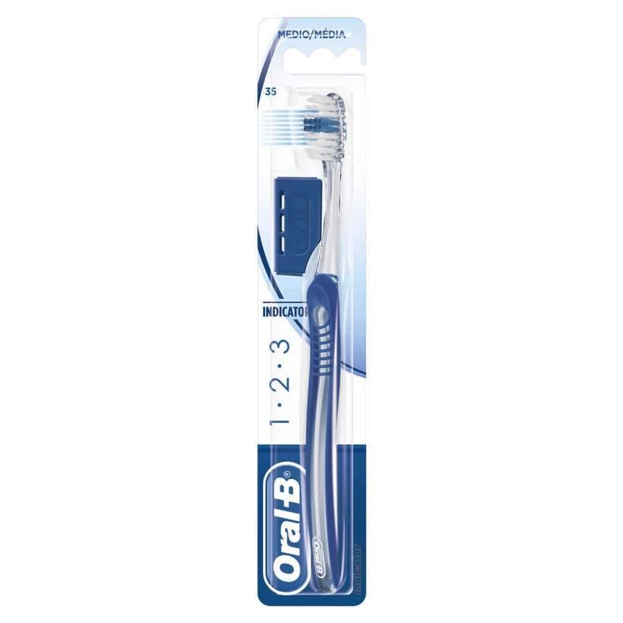 Oral B Toothbrush 1-2-3 Indicator 35 Medium