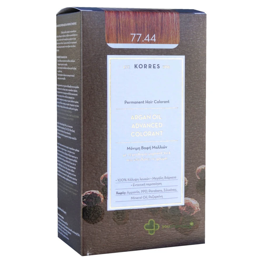 Korres Argan Oil Advanced Colorant N 77.44 Blonde Intense Bronze