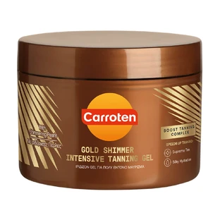 Gel bronceador intensivo Carroten Gold Shimmer Gel iridiscente para un bronceado muy intenso 150ml
