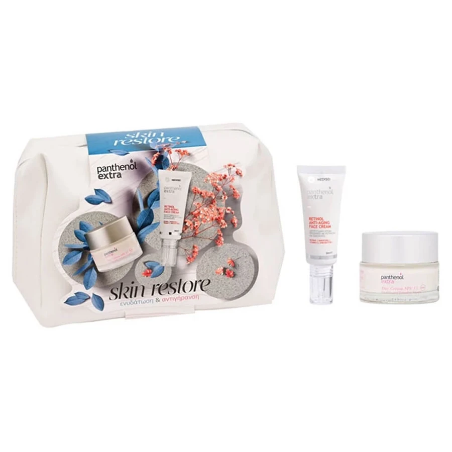 Panthenol Extra Promo Pack Dagcrème Spf15 50ml & Retinol Anti-Aging Gezichtscrème 30ml