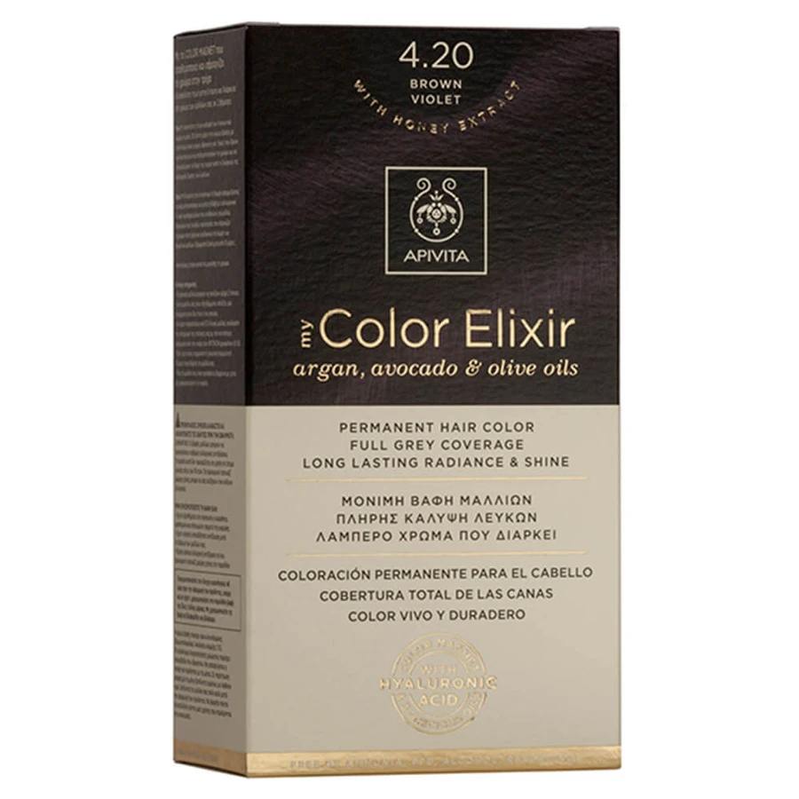 Apivita My Color Elixir Permanent Hair Color N4,20 Brown violet