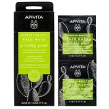 Apivita Express Beauty Gesichtsmaske mit Kaktusfeige für Feuchtigkeit & Beruhigung 2x8ml