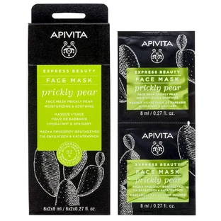 Apivita Express Beauty Face Mask with Prickly Pear for Hydration & Soothing 2x8ml