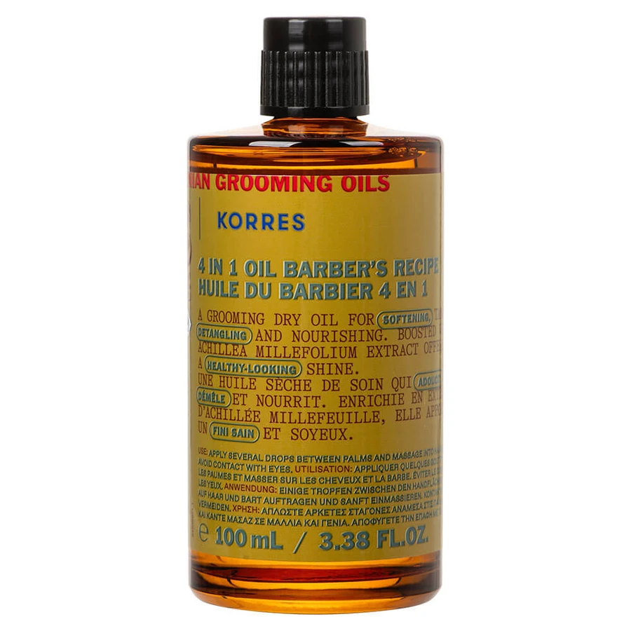 Korres Athenian Grooming 4 in 1 Öl Barbier's Rezept 100ml