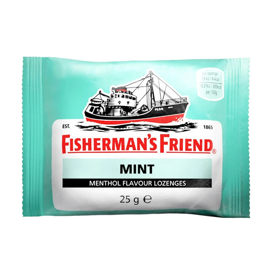 Caramelos de Menta Fisherman's Friend con Sabor a Menta Fuerte Sin Azúcar 25g