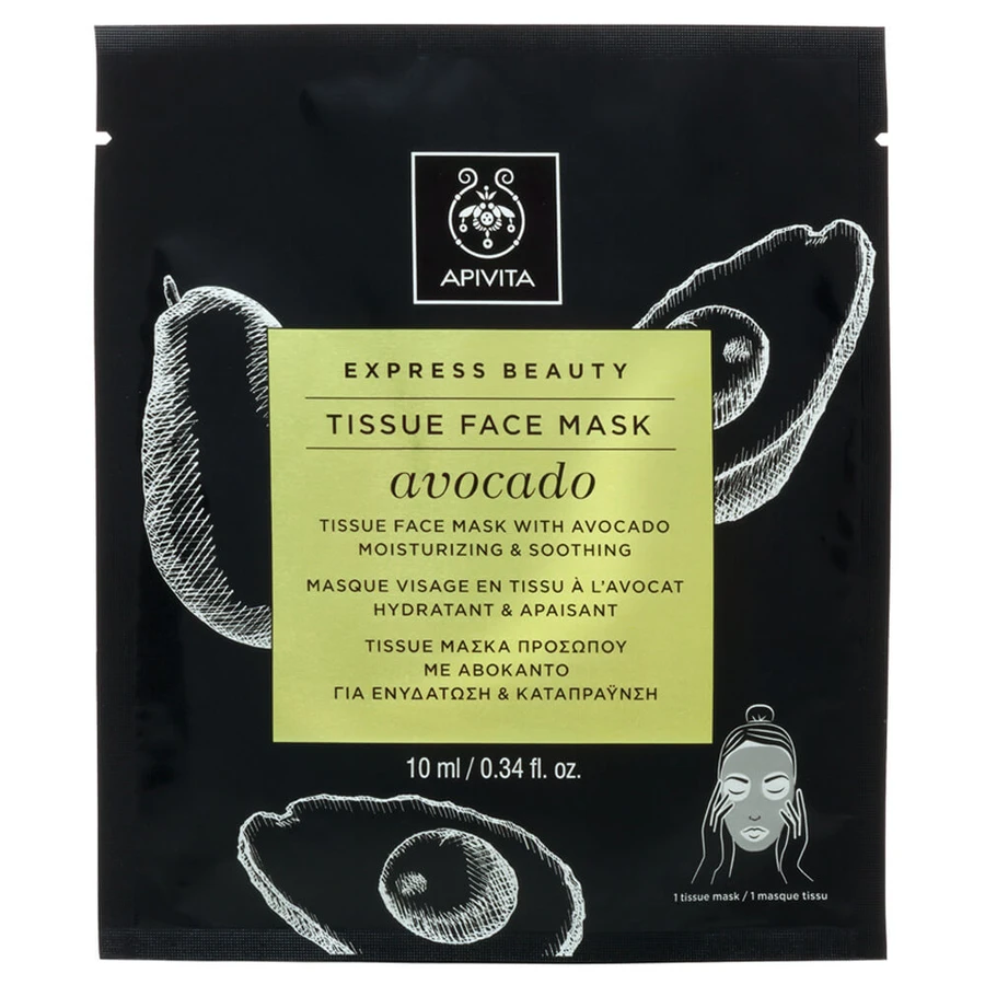 Apivita Tissue Face Mask Avocado for Hydration & Soothing with Avocado