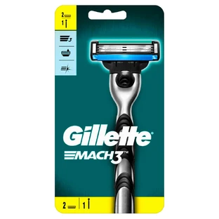Maquina Gillette Mach 3 con maquinilla y 1 recambio.