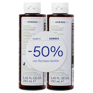 Korres Champú Para Cabello Normal Con Aloe y Citania 2x250ml