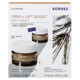 Korres Promo Pack Black Pine Day Cream for Firming & Lifting for Dry - Very Dry Skin 40ml & FREE Night Cream for Firming & Lifting 15ml