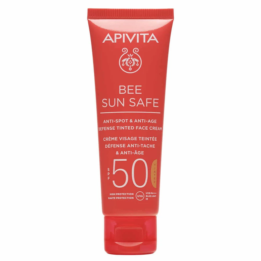 Apivita Bee Sun Safe Anti-Spot & Anti-Age Defence Tinted Face Cream SPF50 50ml