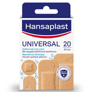 Hansaplast Universal Resistente al Agua 20 Tiras 4 Tamaños