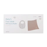 Korres Baby's eerste wandelset met 100% biologisch katoenen mousse & slabbetje