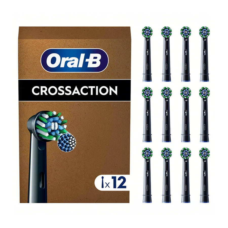 Oral B Ersatzteile Pro Cross Action Schwarz 12tlg.