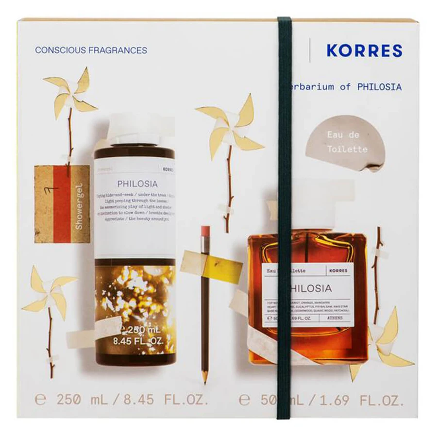 Korres Promo Pack Eau de Toilette Philosia Damenparfüm 50ml & Duschgel 250ml