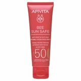 Apivita Bee Sun Safe Anti-Spot & Anti-Age Defense Getinte Gouden Gezichtscrème SPF50 50ml